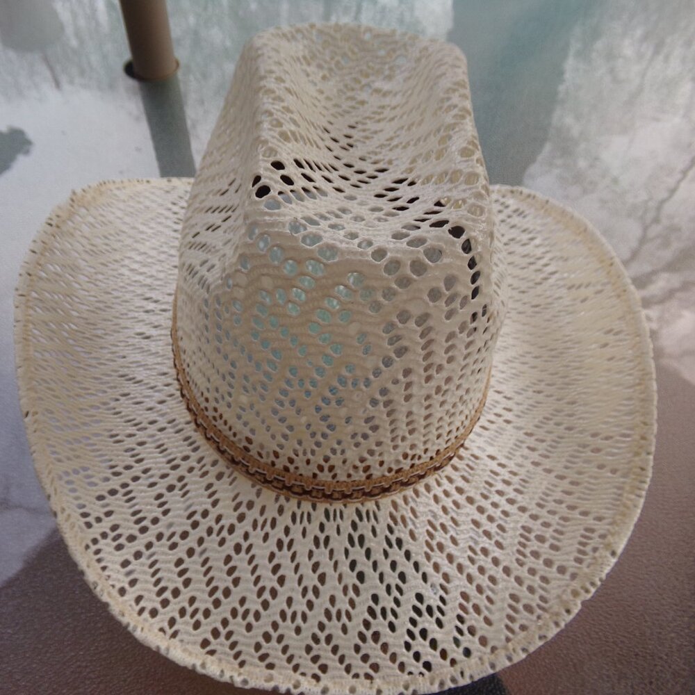 Rodeo Cowboy Cowgirl Hat Vaquero Riding 6 1/4 USA 54 Boy Girl 21'' Mexico White